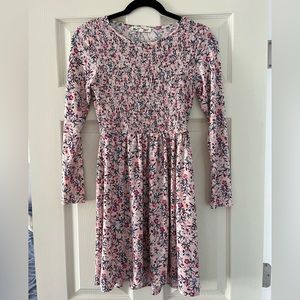 Wallflower Pink Floral Fit and Flare Long Sleeved Dress- Medium